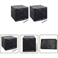 Wassertank-Abdeckungen 2 Stk. 8 Ösen 116x100x120 cm - Wassertank Abdeckung - Wasserschutzhülle - Gartenabdeckung - Regenschutz - UV-Schutz - The von THE LIVING STORE