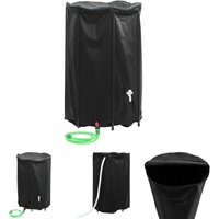Wassertank mit Wasserhahn Faltbar 1000 l pvc - Bewässerungssysteme - Schwarz - The Living Store von THE LIVING STORE