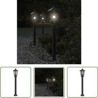 The Living Store - Wegeleuchte Schwarz 80 cm Edelstahl - Wegeleuchte - Edelstahl - Außenstehleuchte - Gartenlampe - LED-Lampe von THE LIVING STORE