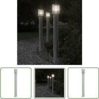 Wegeleuchte mit Bewegungsmelder Silbern 110 cm Edelstahl - Wegeleuchte - Edelstahl - Außenbeleuchtung - LED-Beleuchtung - Bewegungsmelder - The von THE LIVING STORE