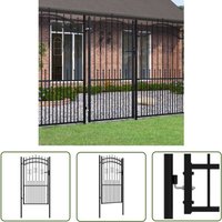 Zauntor mit Speerspitzen Schwarz 103x225 cm Stahl - Gartentor - Stahltür - Zaun - Einfahrtstor - Sicherheitszaun - The Living Store Zauntor mit Speerspitzen Schwarz 103x225 cm Stahl - Gartentor - Stahltür - Zaun - Einfahrtstor - Sicherheitszaun - The Living Store von THE LIVING STORE