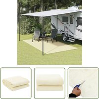Zeltteppich Creme 4x2,5 m - Campingausrüstung - Zeltausrüstung - Zeltbodenmatte - Polyester Teppich - Wasserdichter Teppich - The Living Store von THE LIVING STORE
