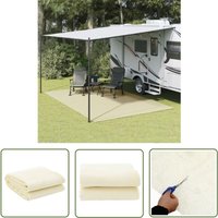 The Living Store - Zeltteppich Creme 5x3 m - Campingausrüstung - Zeltausrüstung - Zelttent - Bodenschutzmatte - Gartenmatte von THE LIVING STORE