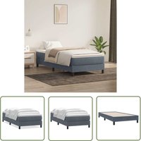 vidaXL Boxspringbett mit Matratze Dunkelgrau 100x210 cm Samt vidaXL Boxspringbett mit Matratze Dunkelgrau 100x210 cm Samt von THE LIVING STORE