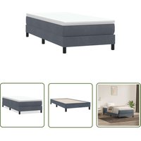 vidaXL Boxspringbett ohne Matratze Dunkelgrau 100x210 cm Samt vidaXL Boxspringbett ohne Matratze Dunkelgrau 100x210 cm Samt von THE LIVING STORE