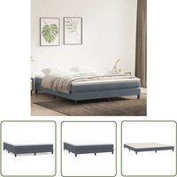 vidaXL Boxspringbett ohne Matratze Dunkelgrau 180x220 cm Samt vidaXL Boxspringbett ohne Matratze Dunkelgrau 180x220 cm Samt von THE LIVING STORE