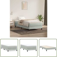 vidaXL Boxspringbett ohne Matratze Hellgrau 80x220 cm Samt vidaXL Boxspringbett ohne Matratze Hellgrau 80x220 cm Samt von THE LIVING STORE