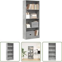 vidaXL Bücherregal Betongrau 60x24x143 cm Holzwerkstoff vidaXL Bücherregal Betongrau 60x24x143 cm Holzwerkstoff von THE LIVING STORE