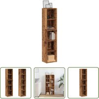 vidaXL CD-Regale 2 Stk. Altholz-Optik 21x16x93,5 cm Holzwerkstoff von THE LIVING STORE