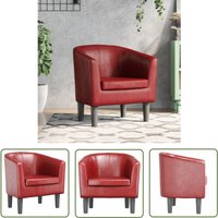 vidaXL Clubsessel Weinrot Kunstleder vidaXL Clubsessel Weinrot Kunstleder von THE LIVING STORE