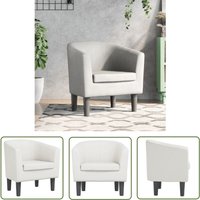vidaXL Clubsessel Weiß Kunstleder von THE LIVING STORE