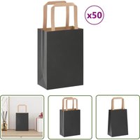 vidaXL Papiertragetaschen 50 Stk. mit Henkeln Schwarz 15x8x21 cm vidaXL Papiertragetaschen 50 Stk. mit Henkeln Schwarz 15x8x21 cm von THE LIVING STORE