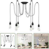 vidaXL Pendelleuchte mit 6 Fassungen E27 Schwarz Metall vidaXL Pendelleuchte mit 6 Fassungen E27 Schwarz Metall von THE LIVING STORE