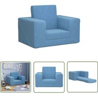 vidaXL Schlafsofa für Kinder Blau Weicher Plüsch vidaXL Schlafsofa für Kinder Blau Weicher Plüsch von THE LIVING STORE