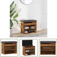 vidaXL Schuhbank Altholz-Optik 62x32x50 cm Holzwerkstoff von THE LIVING STORE