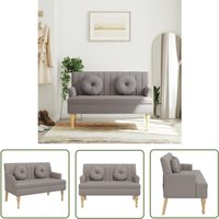 vidaXL Sitzbank mit Kissen Taupe 113x64,5x75,5 cm Stoff vidaXL Sitzbank mit Kissen Taupe 113x64,5x75,5 cm Stoff von THE LIVING STORE