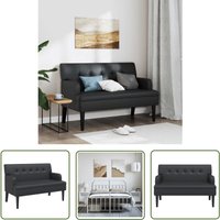 vidaXL Sitzbank mit Rückenlehne Schwarz 112x65,5x75 cm Kunstleder vidaXL Sitzbank mit Rückenlehne Schwarz 112x65,5x75 cm Kunstleder von THE LIVING STORE