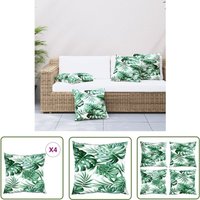 vidaXL Sofakissen 4 Stk. Blattmuster 50x50 cm Stoff vidaXL Sofakissen 4 Stk. Blattmuster 50x50 cm Stoff von THE LIVING STORE