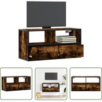 vidaXL TV-Schrank Räuchereiche 80x31x39,5 cm Holzwerkstoff und Metall vidaXL TV-Schrank Räuchereiche 80x31x39,5 cm Holzwerkstoff und Metall von THE LIVING STORE