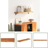 VidaXL Wandregal 70x20x2,5 cm Rechteckig Massivholz Akazie Baumkante von THE LIVING STORE