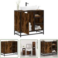 vidaXL Waschbeckenunterschrank Räuchereiche 65x33x60 cm Holzwerkstoff vidaXL Waschbeckenunterschrank Räuchereiche 65x33x60 cm Holzwerkstoff von THE LIVING STORE