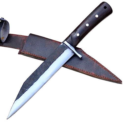 THE NEPAL 20 cm langes handgeschmiedetes Seax-Messer-Temperiertes-geschärftes-Full-Tang-Working-Seax-Messer-Wikinger-Seax-historisches Messer von THE NEPAL