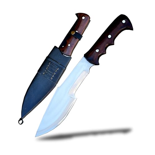 THE NEPAL 25,4 cm langes handgeschmiedetes traditionelles Chopper Messer – Mehrzweck-Überlebens- und Bushcraft-Werkzeug mit Rosenholzgriff, vorgeschärfte Klinge, Trekker-Messer THE NEPAL 25,4 cm langes handgeschmiedetes traditionelles Chopper Messer – Mehrzweck-Überlebens- und Bushcraft-Werkzeug mit Rosenholzgriff, vorgeschärfte Klinge, Trekker-Messer von THE NEPAL