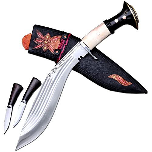 THE NEPAL 30 Zoll 5 Chirra (Fullers) Ganjawal Kukri-Gurkha Khukuri Machete-Kampf-Kukri-Traditionelles Khukuri-Machete-Schwert-Splitter-großes Messer von THE NEPAL