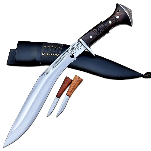 THE NEPAL 33 cm lange Klinge mit vollem Zapfen Cheetlange Kukri-Khukuri-Gurkha-Messer-schärfen-Echt funktionierendes Kukri-Messer-Authentisches Gurkha-Khukuri von THE NEPAL