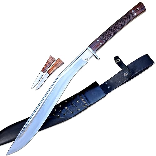 THE NEPAL 45 cm lange Klinge, handgeschmiedetes Kukri-Schwert, Gurkha-Messer, Full-Tang-Khukuri-Machete, schärfen, gebrauchsfertig, authentisches Gurkha-Kukri-Schwert von THE NEPAL