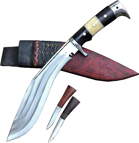 THE NEPAL Authentisches nepalesisches Khukuri-Messer – American Eagle Kukri – 25 cm lange Klinge Gurkha Khukuri-Machete-Messer-Camping von THE NEPAL