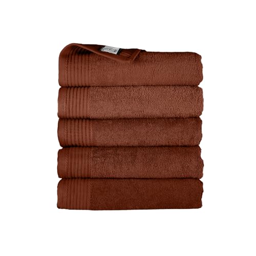 THE ONE TOWELLING Classic Handtücher - 70 x 140 cm - 5 Stück - Sparpack - Hohe Feuchtigkeitsaufnahme - 100% gekämmte Baumwolle - Braun THE ONE TOWELLING Classic Handtücher - 70 x 140 cm - 5 Stück - Sparpack - Hohe Feuchtigkeitsaufnahme - 100% gekämmte Baumwolle - Braun von THE ONE TOWELLING