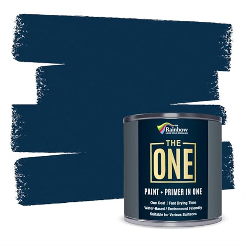 THE ONE Paint Matte 250 ml – Farbe für verschiedene Oberflächen – keine Grundierung oder Grundierung erforderlich (Marineblau) von THE ONE