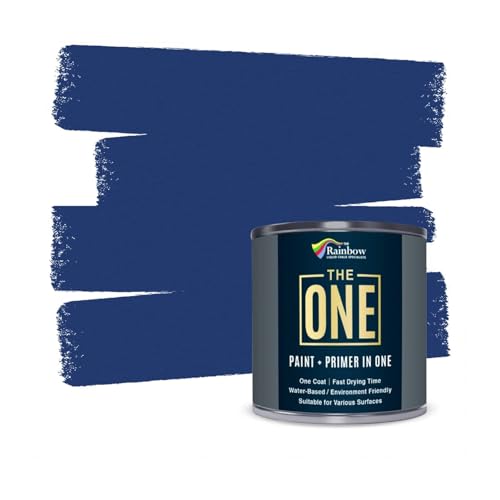 THE ONE All-in-One Farbe & Grundierung – Blau Satin, 2.5 L | Multi-Oberflächen 1-Schicht-Formel | Innen & außen | Wasserbasiert, langlebig & VOC-arm von THE ONE