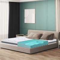 Matratze 85 x 180 mit mittlerer Festigkeit Höhe 16 cm Orthopädische und selbstmodellierende Eigenschaften Hypoallergener und atmungsaktiver Stoff von THE WHITE STONE