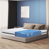 Orthopädische Matratze 135 x 190 aus antibakteriellem Memory Höhe 20 cm 3D Air Hypoallergener Faserstoff 7 differenzierte Zonen von THE WHITE STONE