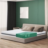 Orthopädische Matratze 175 x 210 aus antibakteriellem Memory - Höhe 16 cm - 3D Air Hypoallergener Faserstoff - 7 differenzierte Zonen von THE WHITE STONE