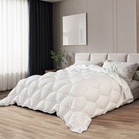 The White Stone - Bettdecke 210 x 260 cm mit 400 g Füllung - Weiche und warme Füllung aus Softwatte - Gestepptes Bettdecke aus weißer, The White Stone - Bettdecke 210 x 260 cm mit 400 g Füllung - Weiche und warme Füllung aus Softwatte - Gestepptes Bettdecke aus weißer, von THE WHITE STONE