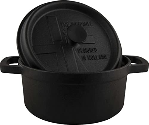 The Windmill Cast Iron gusseiserner Kochtopf, Schmortopf (2,1 Liter) von THE WINDMILL GENUINE DUTCH CAST IRON