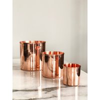 Dreifacher Kupfer Blumentopf, Handgemachter Geschenk, Zimmerpflanzen, Handmade von THECOPPERIST