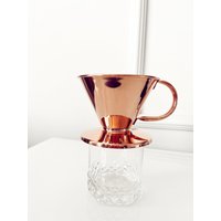 V60 Dripper, Kupfer Handgemachter Kaffee Handgemacht, Geschenk von THECOPPERIST
