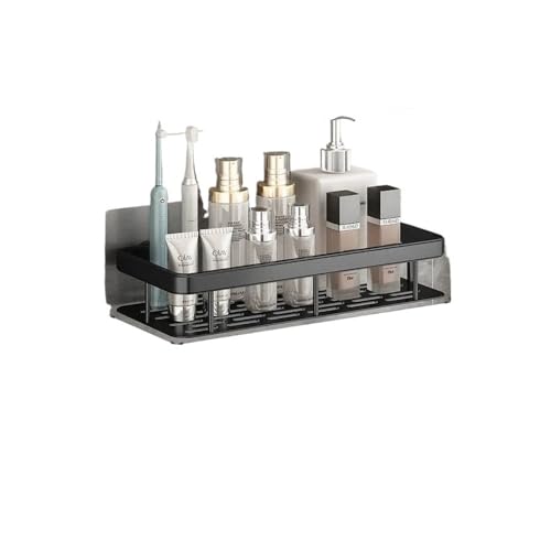 THEDAYBABY Aluminium-Regal, Badezimmer-Aufbewahrungsregal, Wandmontage, Kosmetik-Aufbewahrungsregal, geeignet für Badezimmer-Artikel (Bronze) von THEDAYBABY