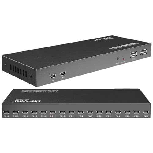16 Ports HDMI Synchronizer - Multifunktionaler Tastatur-Maus-Synchronizer-Controller, KVM-Metall-Switcher Schwarz, USB 2.0 Full Speed 16 Ports HDMI Synchronizer - Multifunktionaler Tastatur-Maus-Synchronizer-Controller, KVM-Metall-Switcher Schwarz, USB 2.0 Full Speed von THEGA