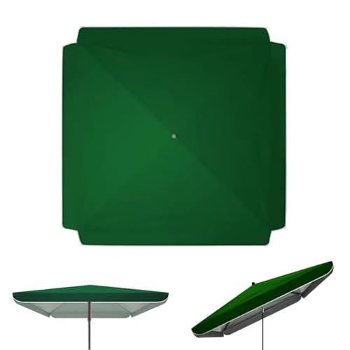 Ersatzbezug Für Quadratischen Regenschirm, Ersatzdach Für Garten-/Markt-/Outdoor-Schirm, Sonnenschutztuch UV30+ Wasserdicht, Doppellagiges Oxford-Gewebe(Green,250x320cm/8.2x10.5ft) von THEGA