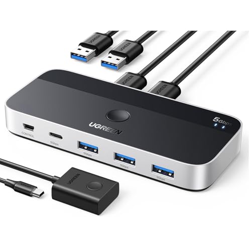 USB 3.0-Switch -Switcher For Teilen Von Tastatur Und Maus, USB-Switch-Hub For Zwei Computer Mit 2 USB3.0-Kabeln Und Controller USB 3.0-Switch -Switcher For Teilen Von Tastatur Und Maus, USB-Switch-Hub For Zwei Computer Mit 2 USB3.0-Kabeln Und Controller von THEGA