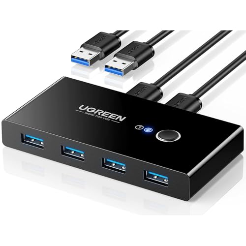 USB 3.0-Switch -Switcher For Teilen Von Tastatur Und Maus, USB-Switch-Hub For Zwei Computer Mit 2 USB3.0-Kabeln Und Controller USB 3.0-Switch -Switcher For Teilen Von Tastatur Und Maus, USB-Switch-Hub For Zwei Computer Mit 2 USB3.0-Kabeln Und Controller von THEGA