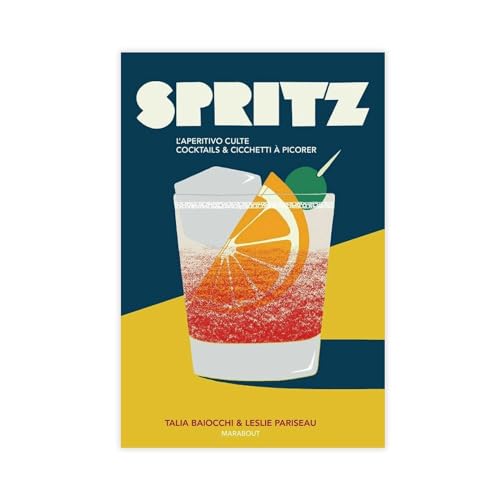 THEGIS Aperol Spritz Vintage Leinwand Poster Wandkunst Dekor Druck Bild Gemälde für Wohnzimmer Schlafzimmer Dekoration ungerahmt 30 x 45 cm von THEGIS