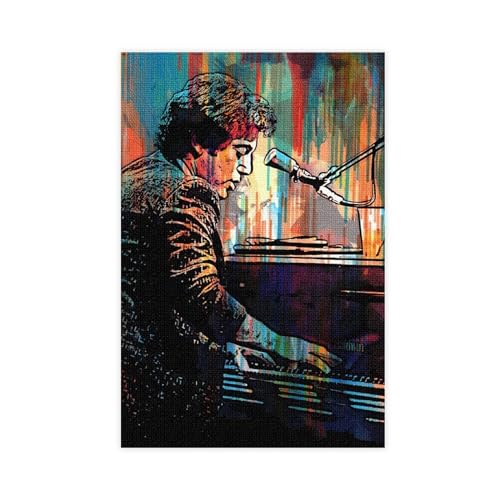 THEGIS Billy Joel 3 Leinwand-Poster, Wandkunst, Dekordruck, Bild, Gemälde für Wohnzimmer, Schlafzimmer, Dekoration, ungerahmt, 40 x 60 cm von THEGIS