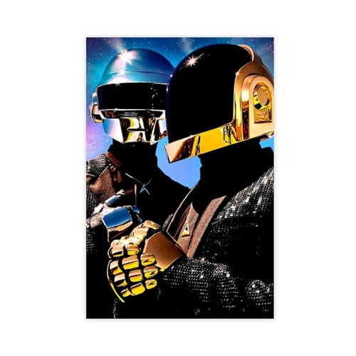 THEGIS Daft Punk 1 Leinwand-Poster, Schlafzimmer, Dekoration, Sport, Landschaft, Büro, Raumdekoration, Geschenk, ungerahmt, 60 x 90 cm von THEGIS