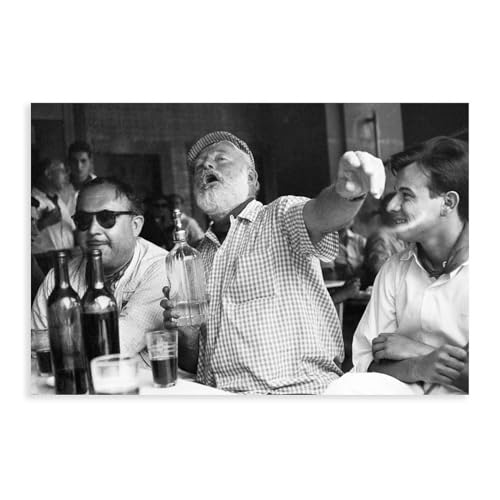 THEGIS Ernest Hemingway Leinwand-Poster, Schlafzimmer, Dekoration, Sport, Landschaft, Büro, Raumdekoration, Geschenk, ungerahmt, 20 x 30 cm THEGIS Ernest Hemingway Leinwand-Poster, Schlafzimmer, Dekoration, Sport, Landschaft, Büro, Raumdekoration, Geschenk, ungerahmt, 20 x 30 cm von THEGIS